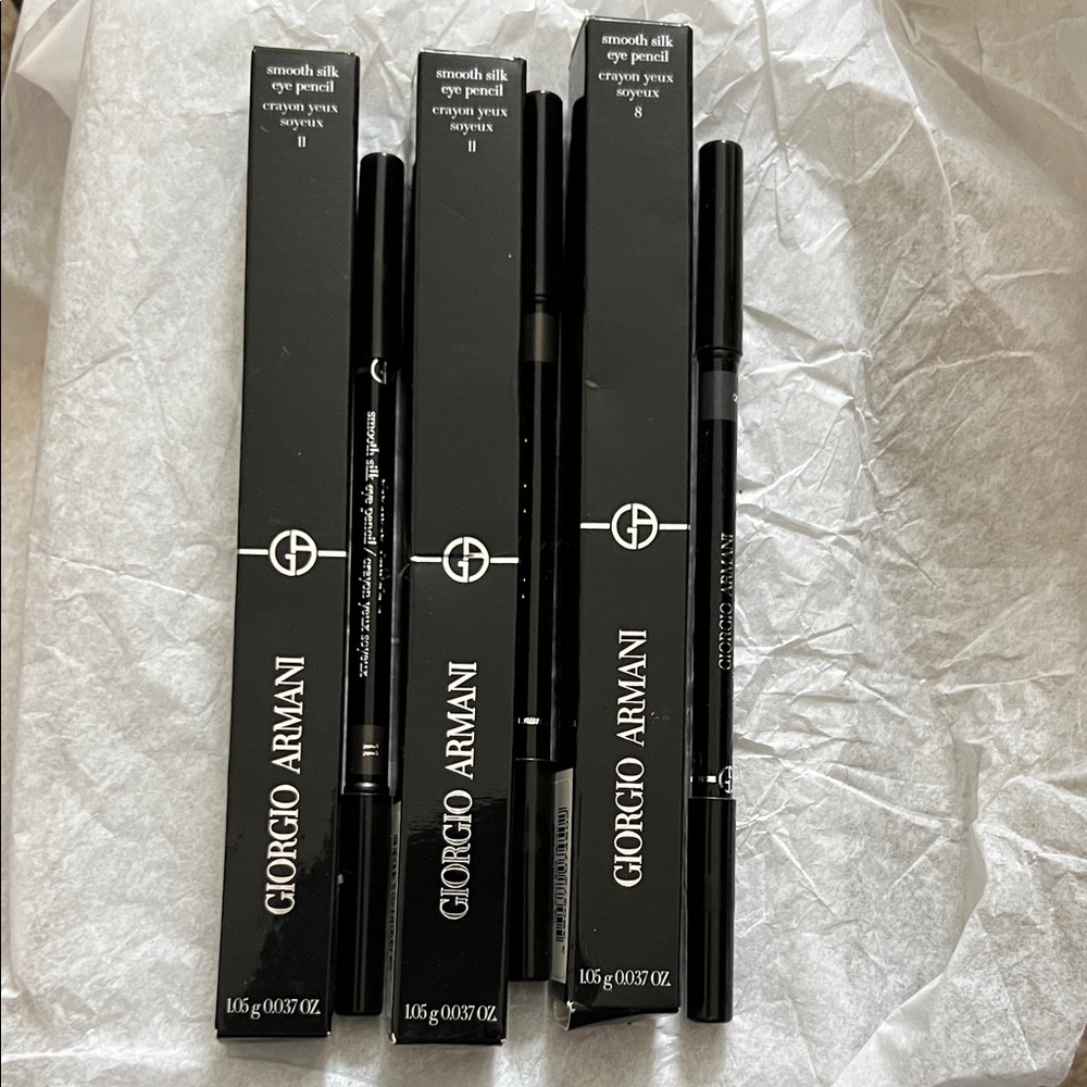 Giorgio Armani Smooth Silk Eye Pencil Trio — Black